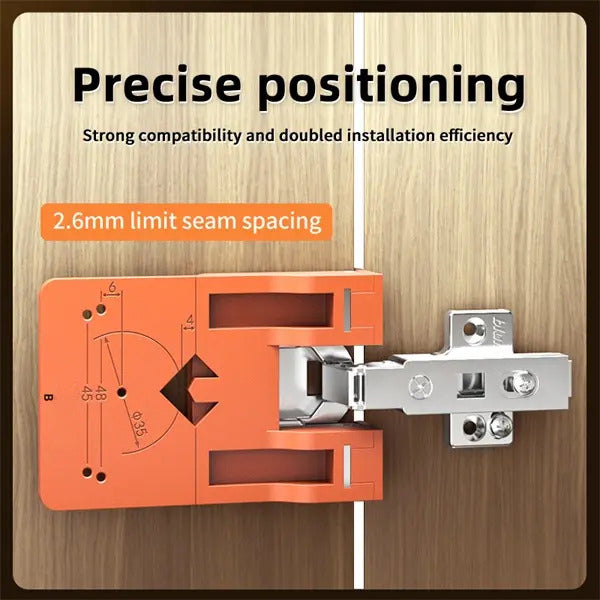Magnetic Cabinet Hinge Installation Jig with Drill Bit (35 mm)