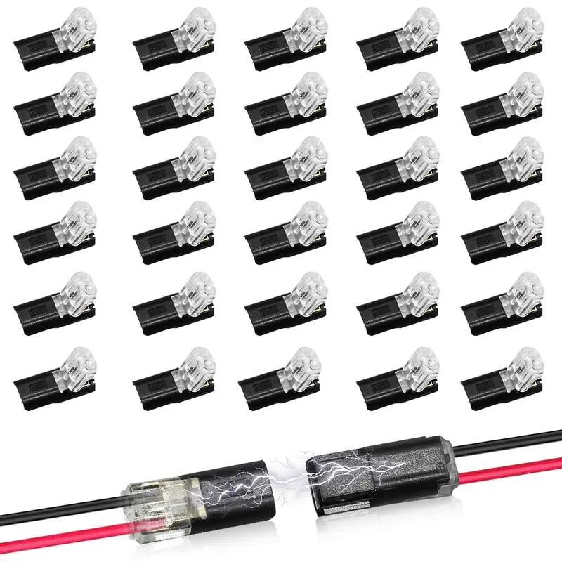 2-Pin LED Strip Connectors with Locking Buckle