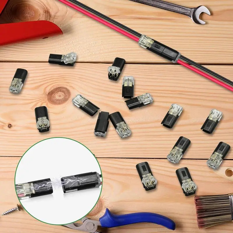 2-Pin LED Strip Connectors with Locking Buckle