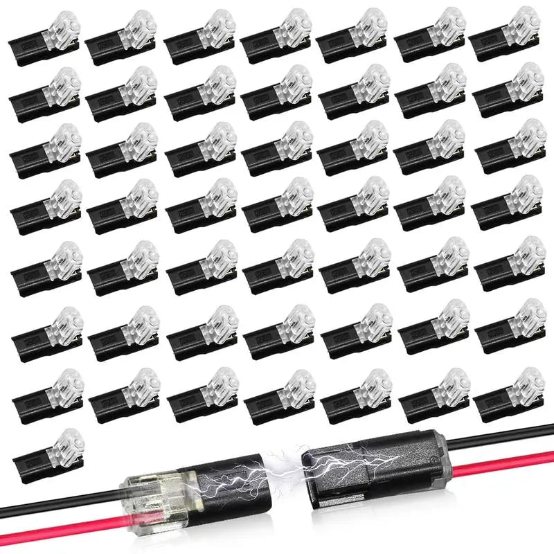 2-Pin LED Strip Connectors with Locking Buckle