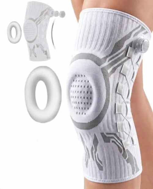 Adjustable Dial Knee Brace with Patella Gel Pad & Side Stabilizers