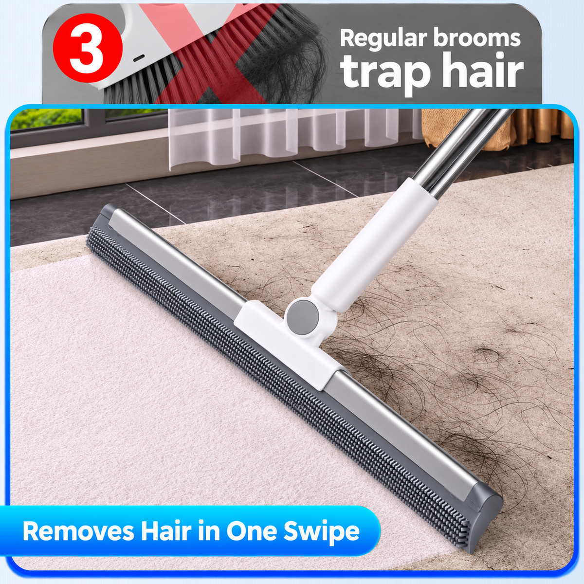 3-in-1 Magic Broom & Floor Squeegee