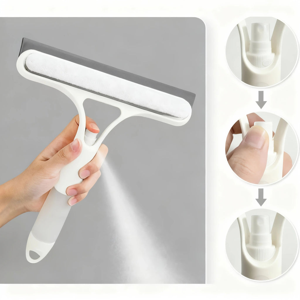 3-in-1 Window Cleaning Tool with Spray