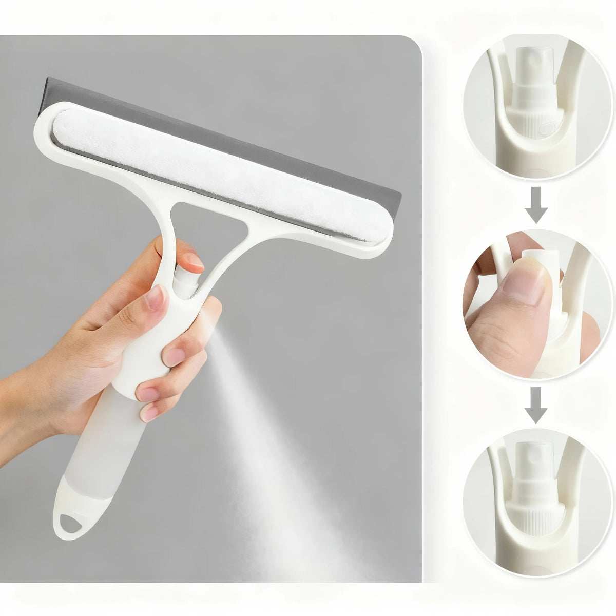 3-in-1 Window Cleaning Tool with Spray