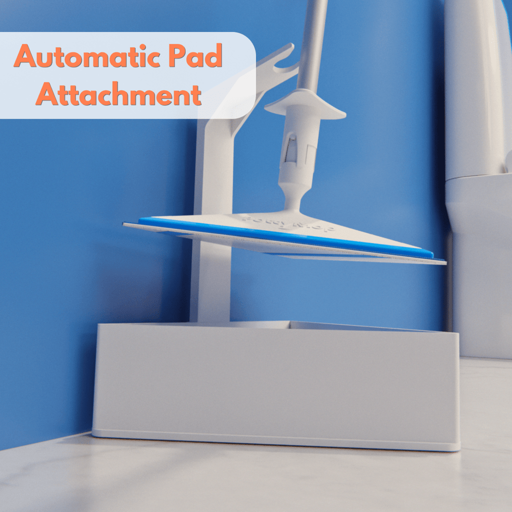 Mini Bathroom Mop & Holder Set with Disposable Pads