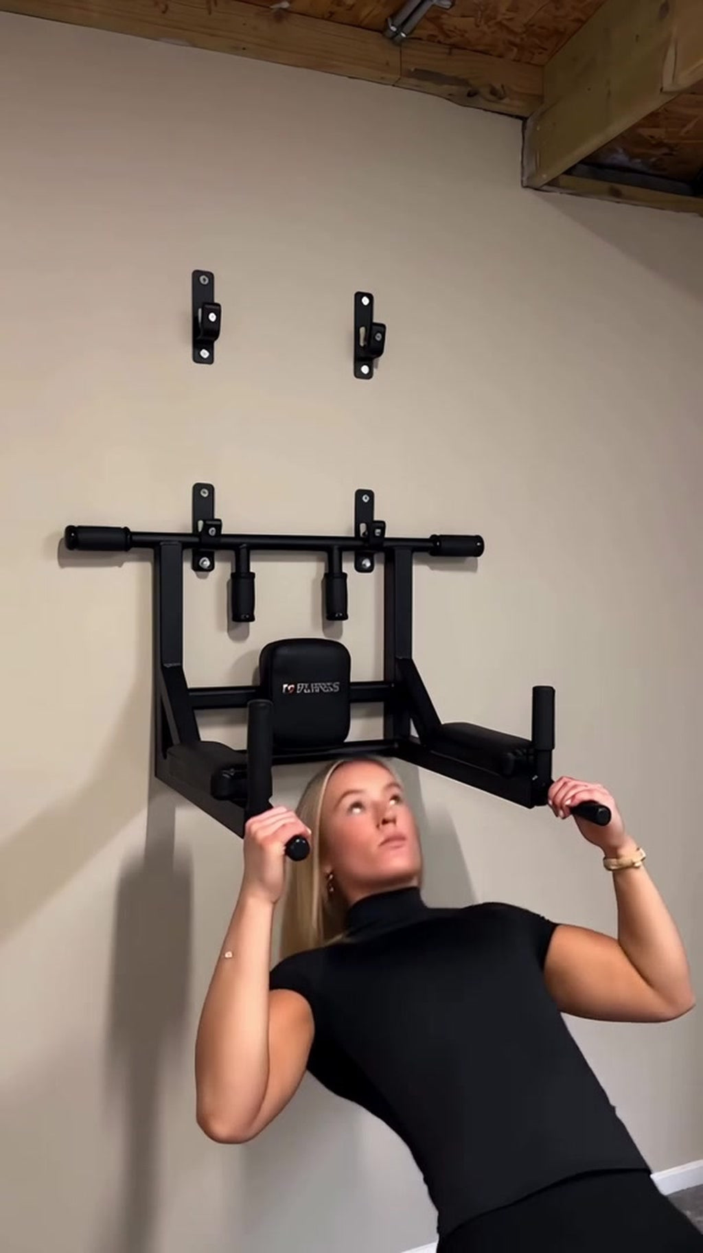 Wall Mounted Pull-Up Bar & Dip Station