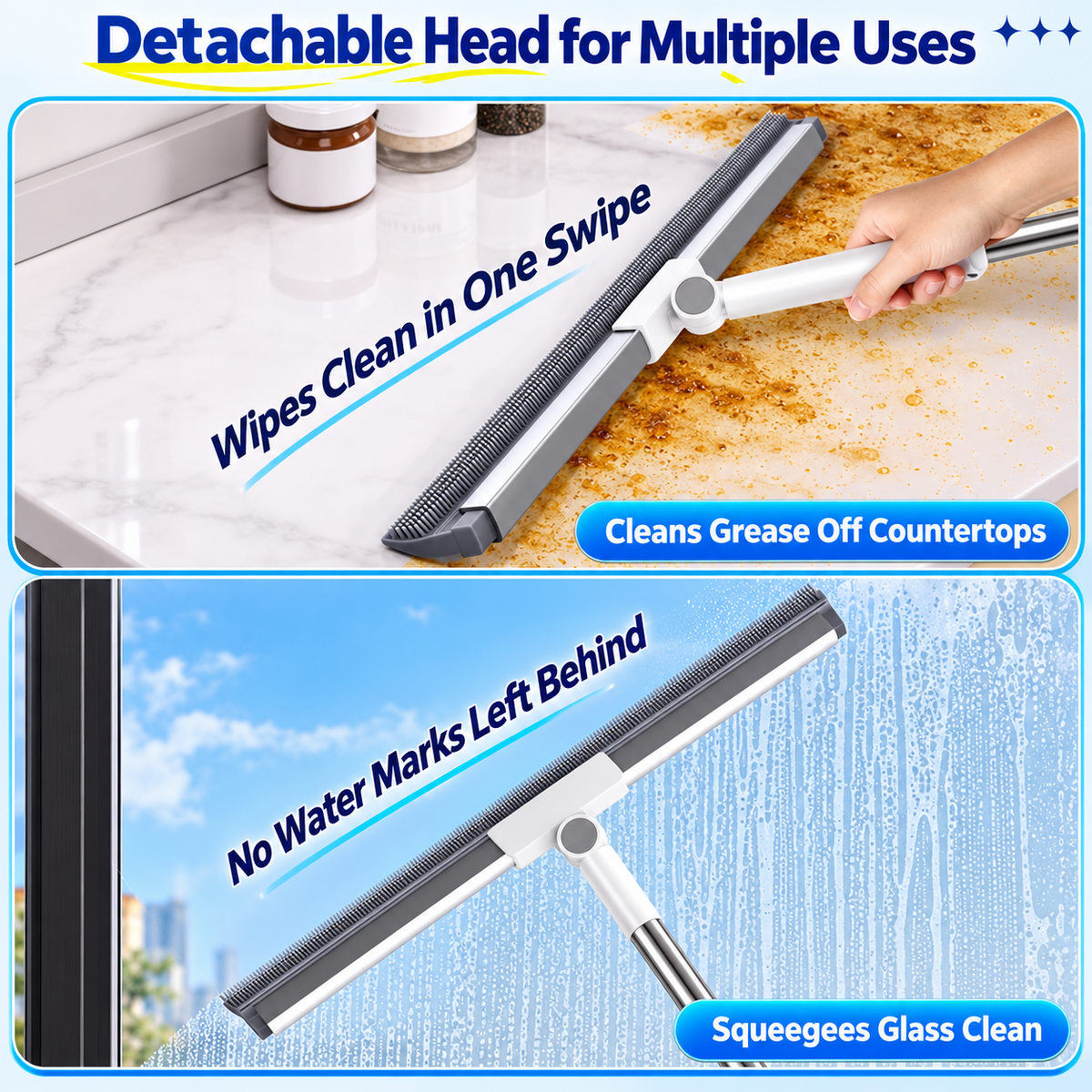 3-in-1 Magic Broom & Floor Squeegee