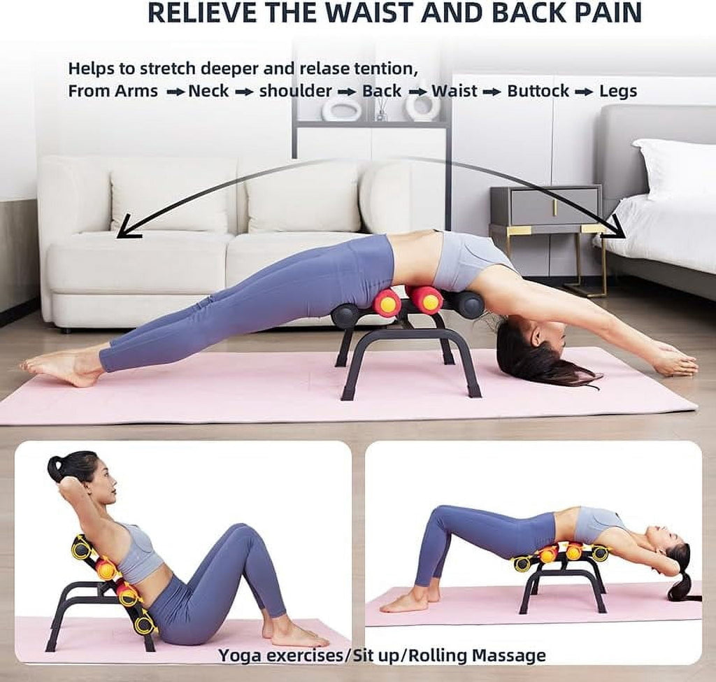 Mini Inversion Table – Floor Back Stretcher with Foam Rollers