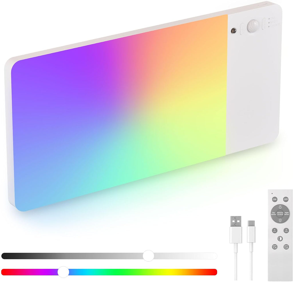 Rechargeable Magnetic Ceiling Light – Motion Sensor, RGB Colors & Remote