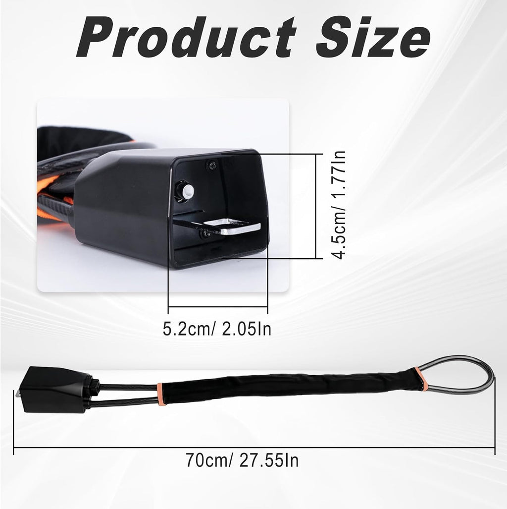 Steering wheel cable lock size