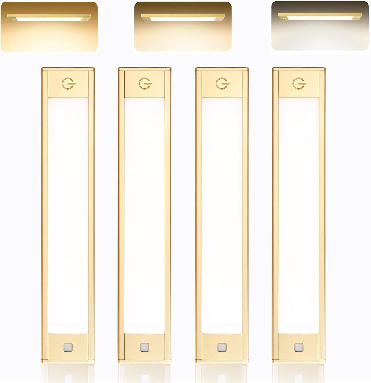 Rechargeable Motion Sensor Light – Magnetic Gold Stair & Under-Cabinet Light