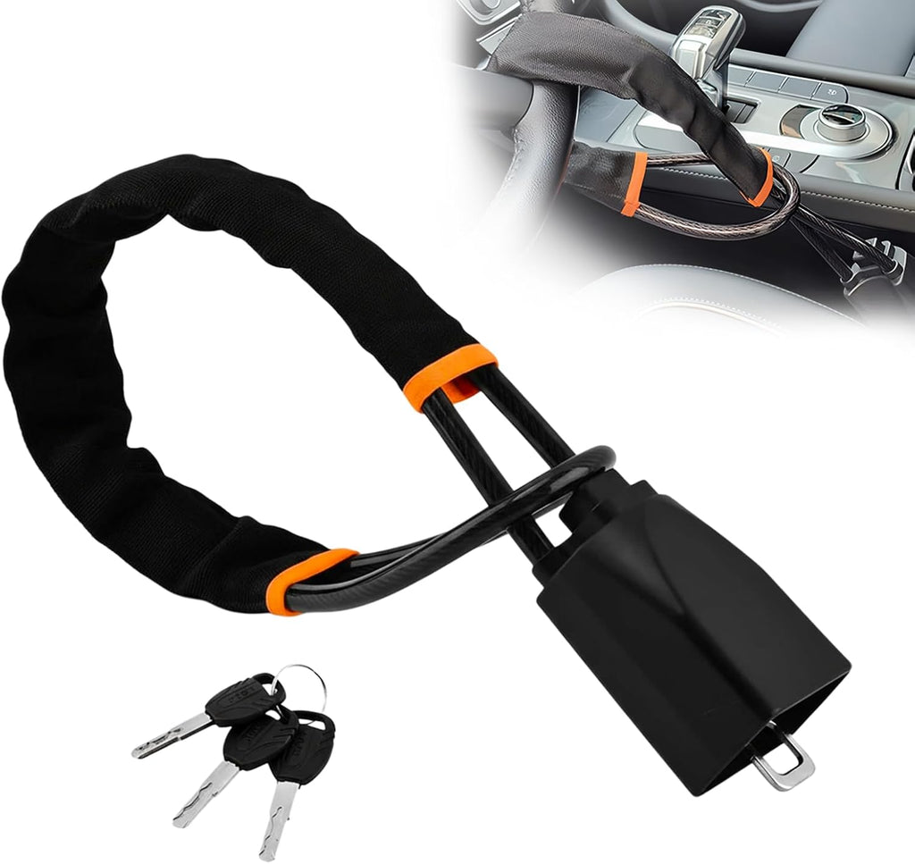 Steering Wheel Cable Lock – Anti-Theft