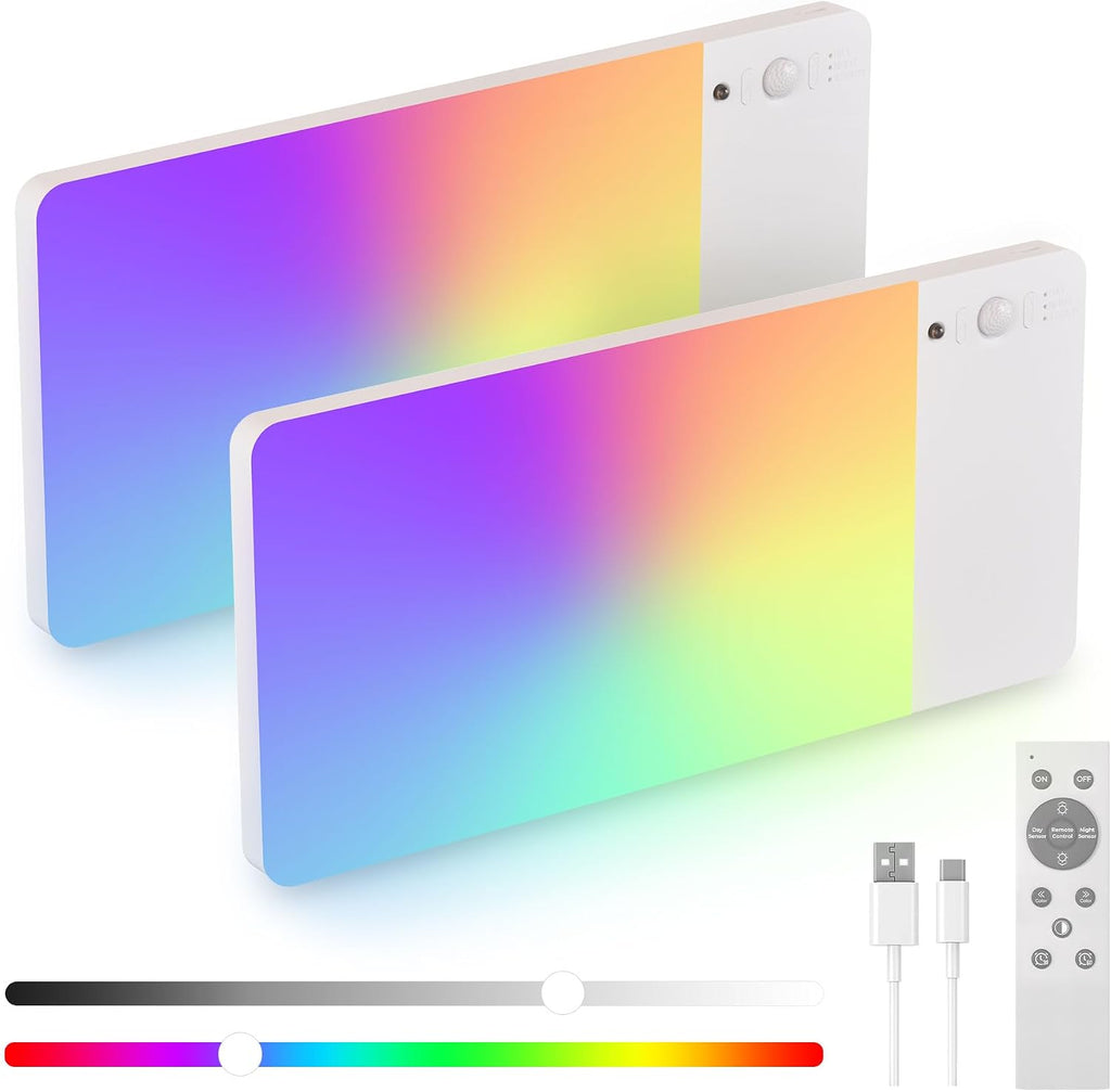 Rechargeable Magnetic Ceiling Light – Motion Sensor, RGB Colors & Remote