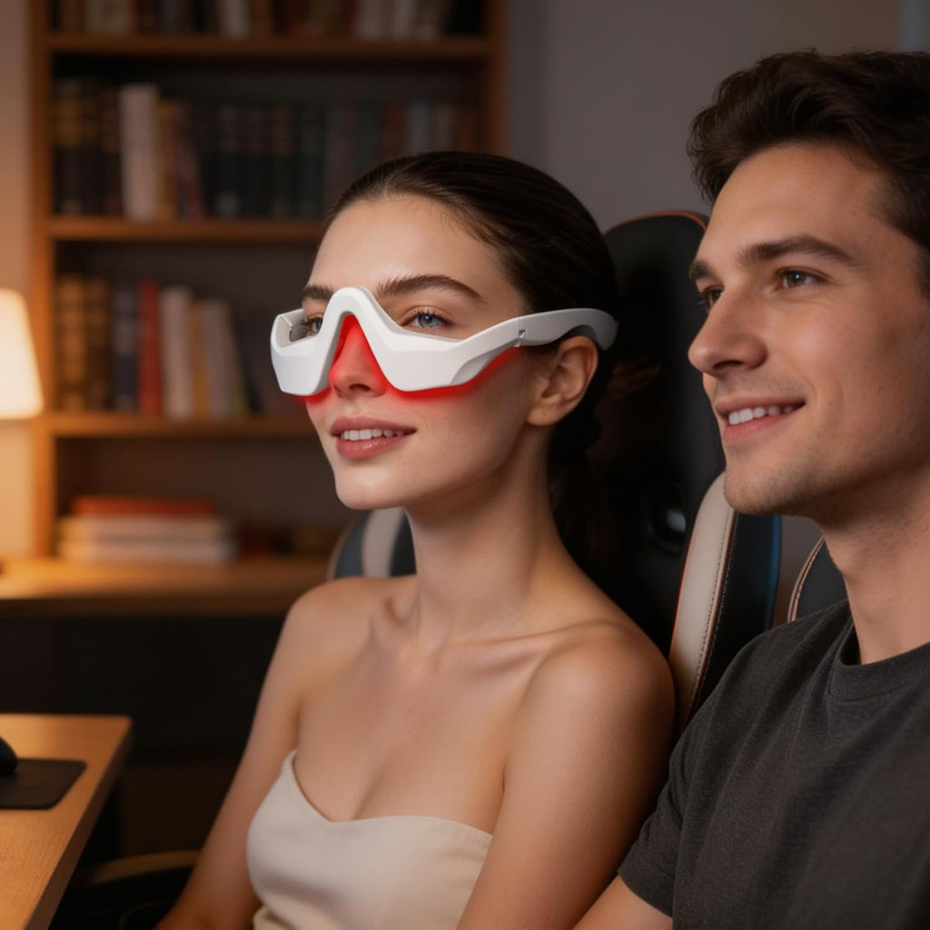Red Light Eye Care Glasses – 650 nm, 4 Modes, Rechargeable