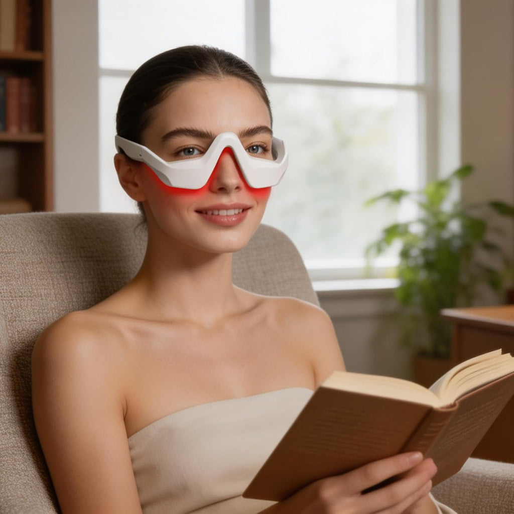 Red Light Eye Care Glasses – 650 nm, 4 Modes, Rechargeable