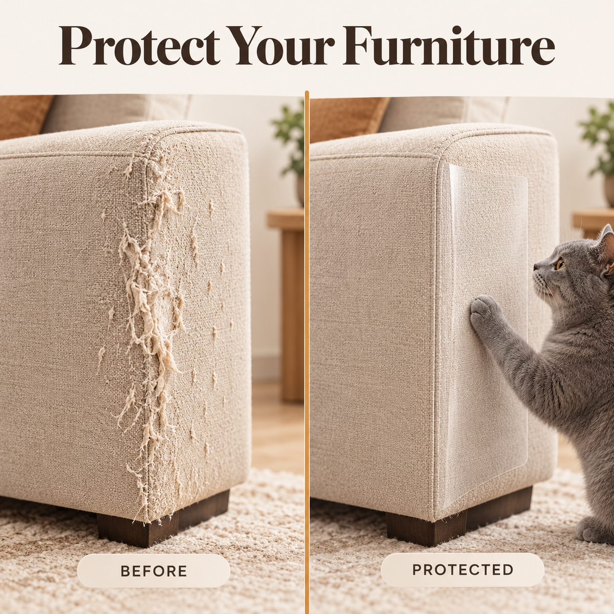 Self-Adhesive Cat Scratch Furniture Protector Roll