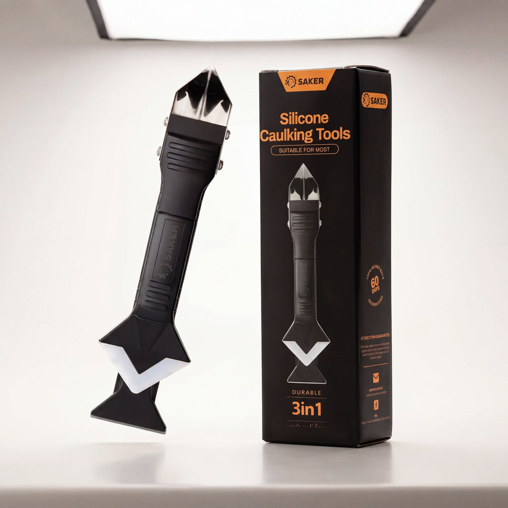 Caulking & Grout Tool Kit with Scraper and Nozzle Heads