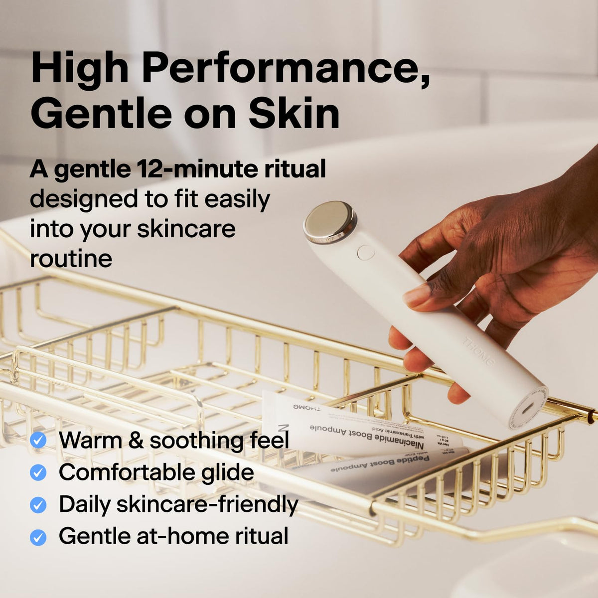 LDM Ultrasound Skin Booster – At-Home Beauty Device + Peptide Ampoule Kit