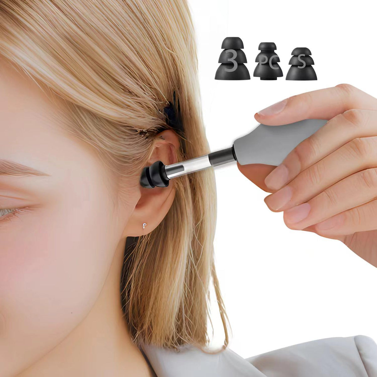 Ear Pressure Relief Tool in use