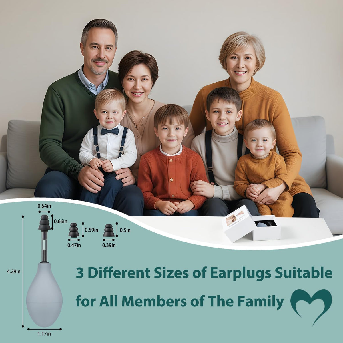 Ear Pressure Relief Tool with 3 ear tip sizes