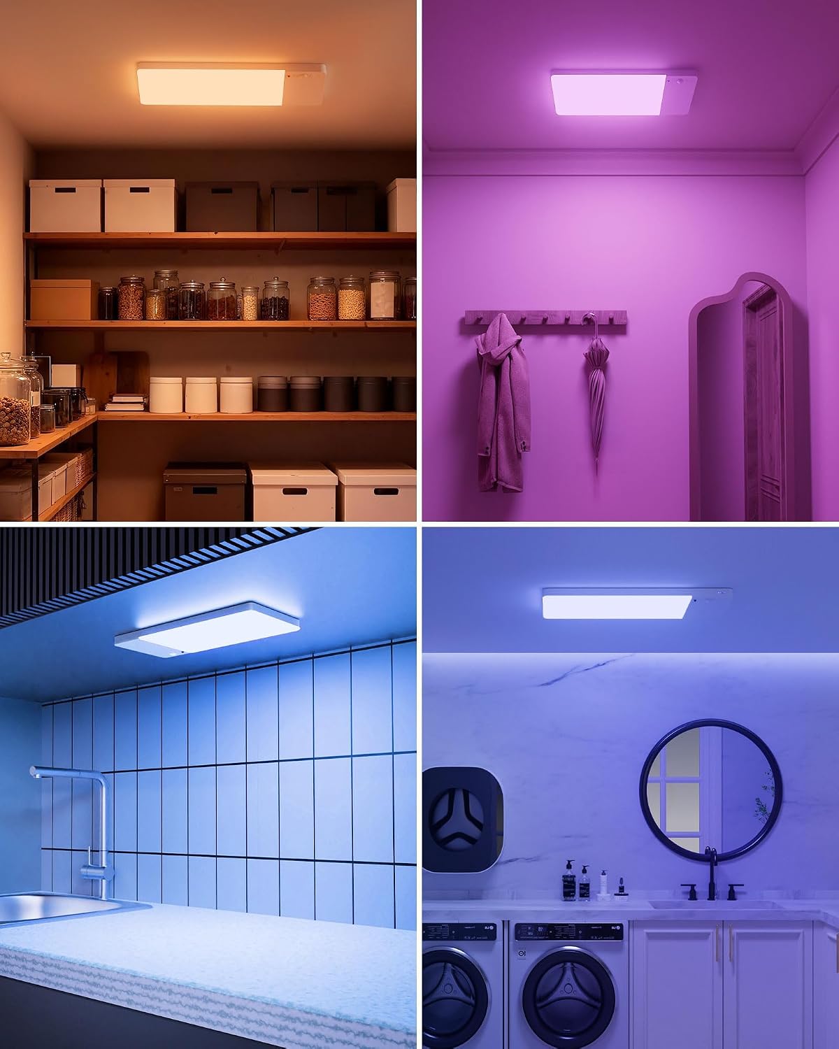 Rechargeable Magnetic Ceiling Light – Motion Sensor, RGB Colors & Remote