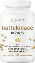 Nattokinase 10,000 FU Supplement with CoQ10 & Turmeric