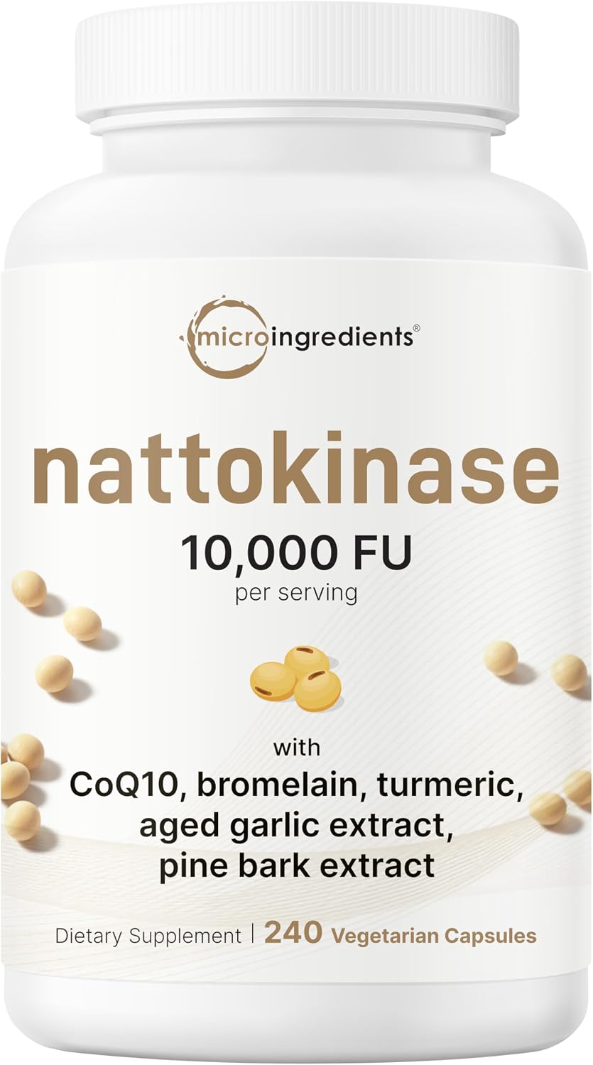 Nattokinase 10,000 FU Supplement with CoQ10 & Turmeric