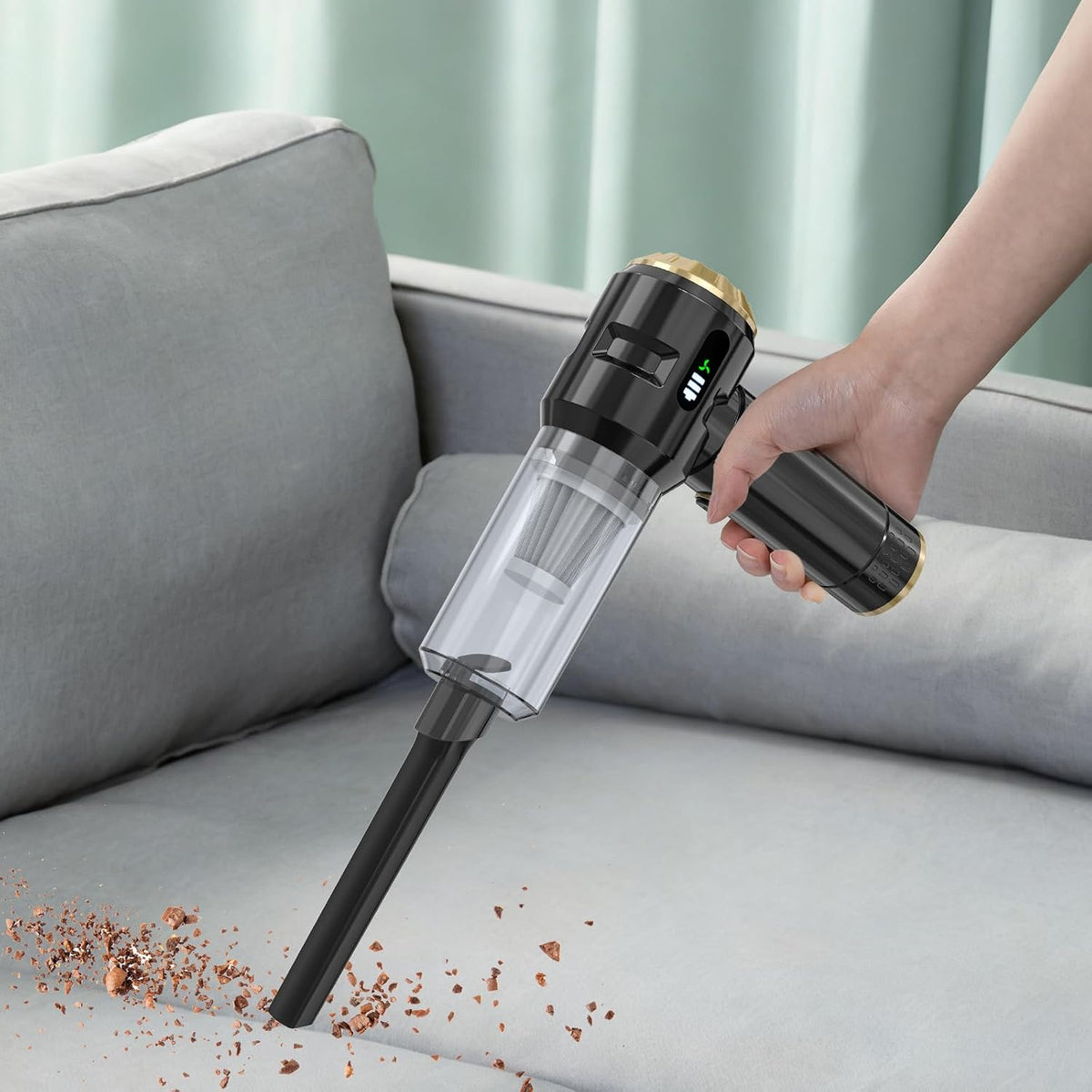 Powerful Cordless Handheld Vacuum & Air Blower – 22,000 Pa Brushless