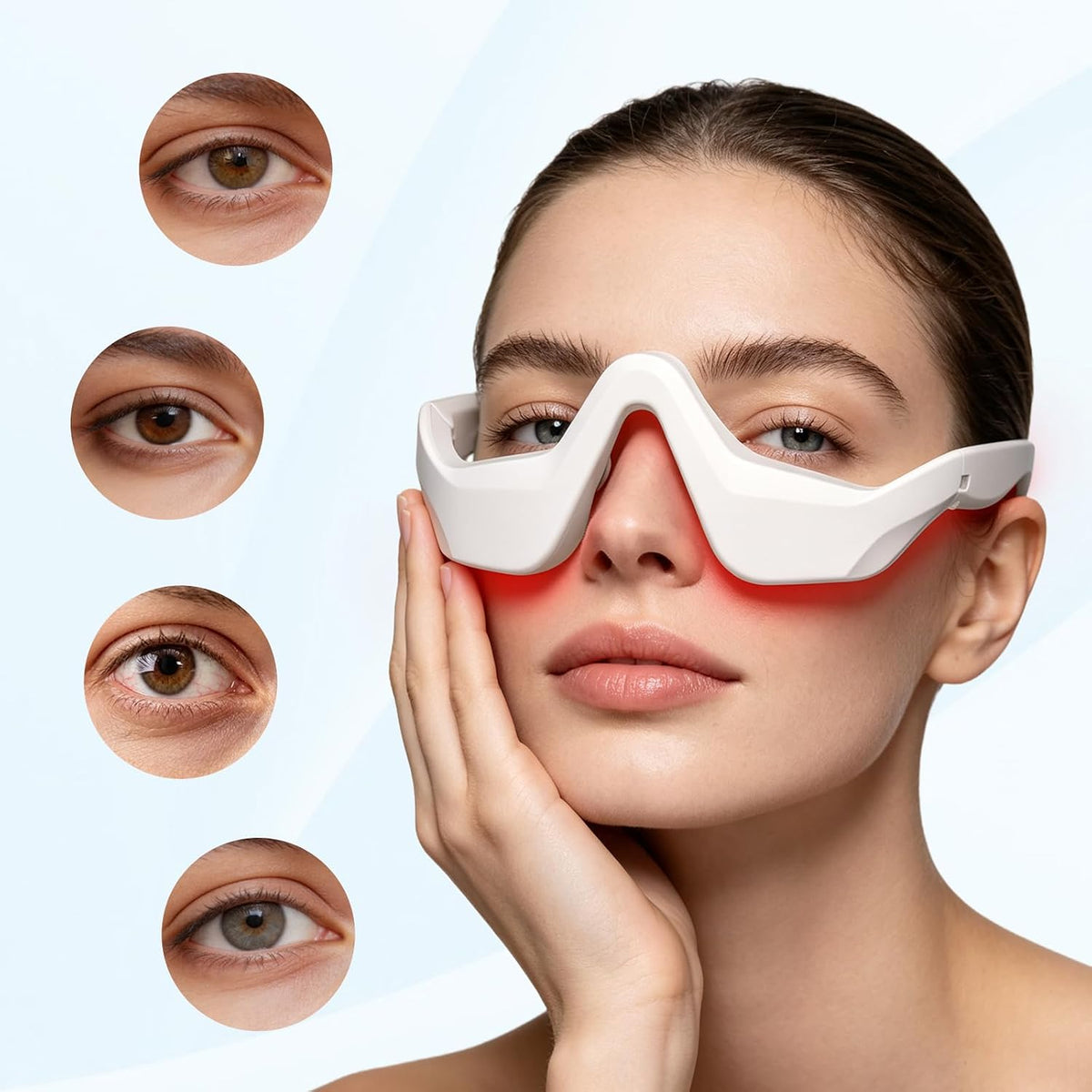 Red Light Eye Care Glasses – 650 nm, 4 Modes, Rechargeable