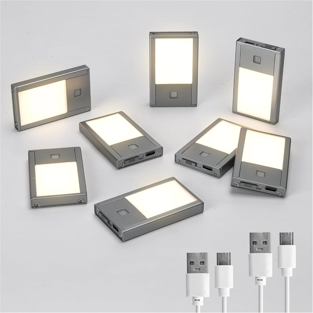 Rechargeable Motion Sensor Light – Magnetic Gold Stair & Under-Cabinet Light