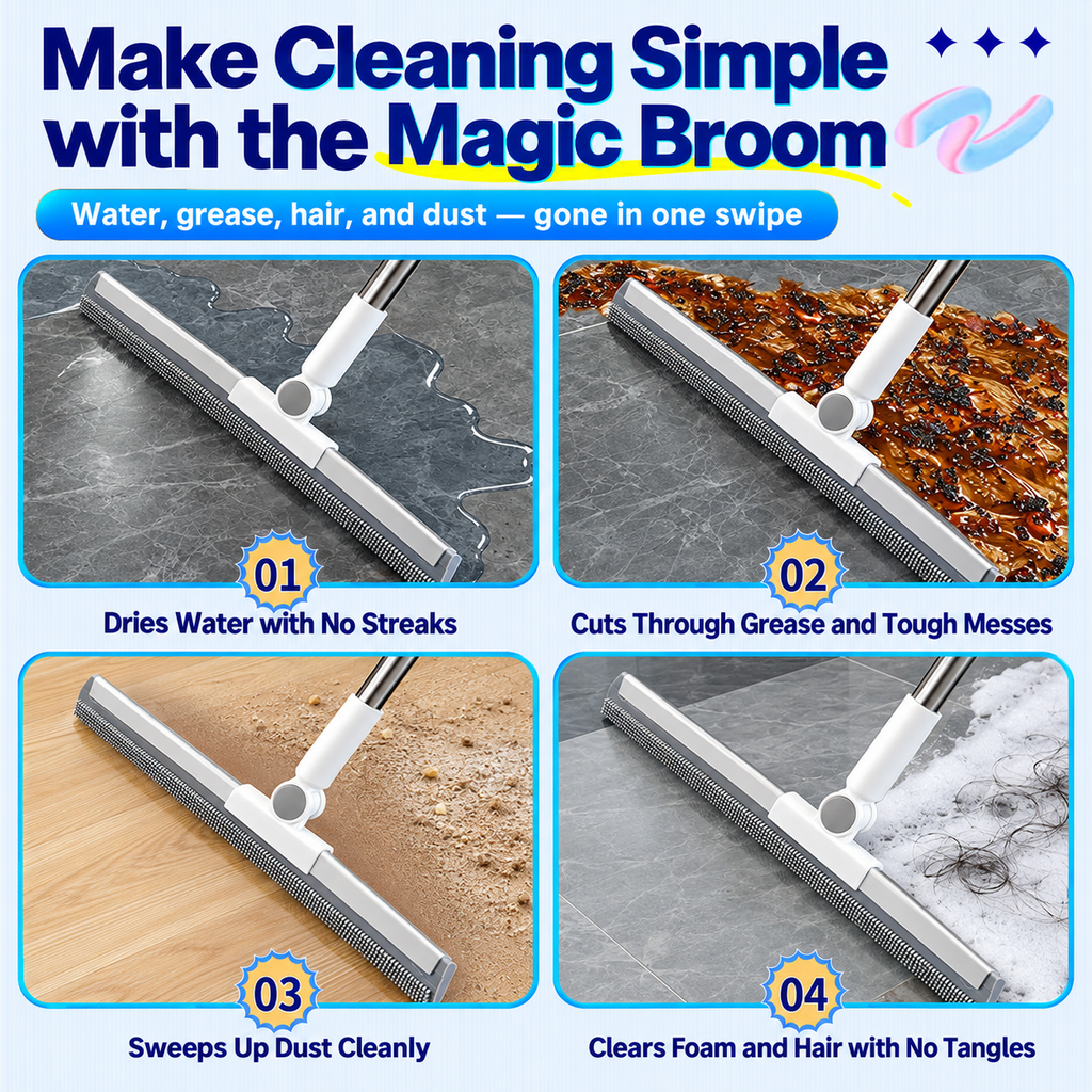 3-in-1 Magic Broom & Floor Squeegee