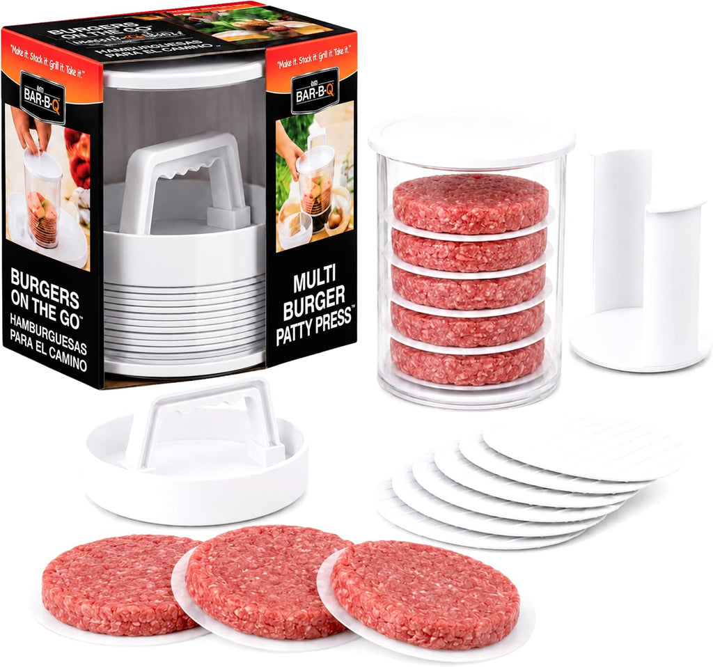 Burger Press & Patty Freezer Container – 12-Piece Set