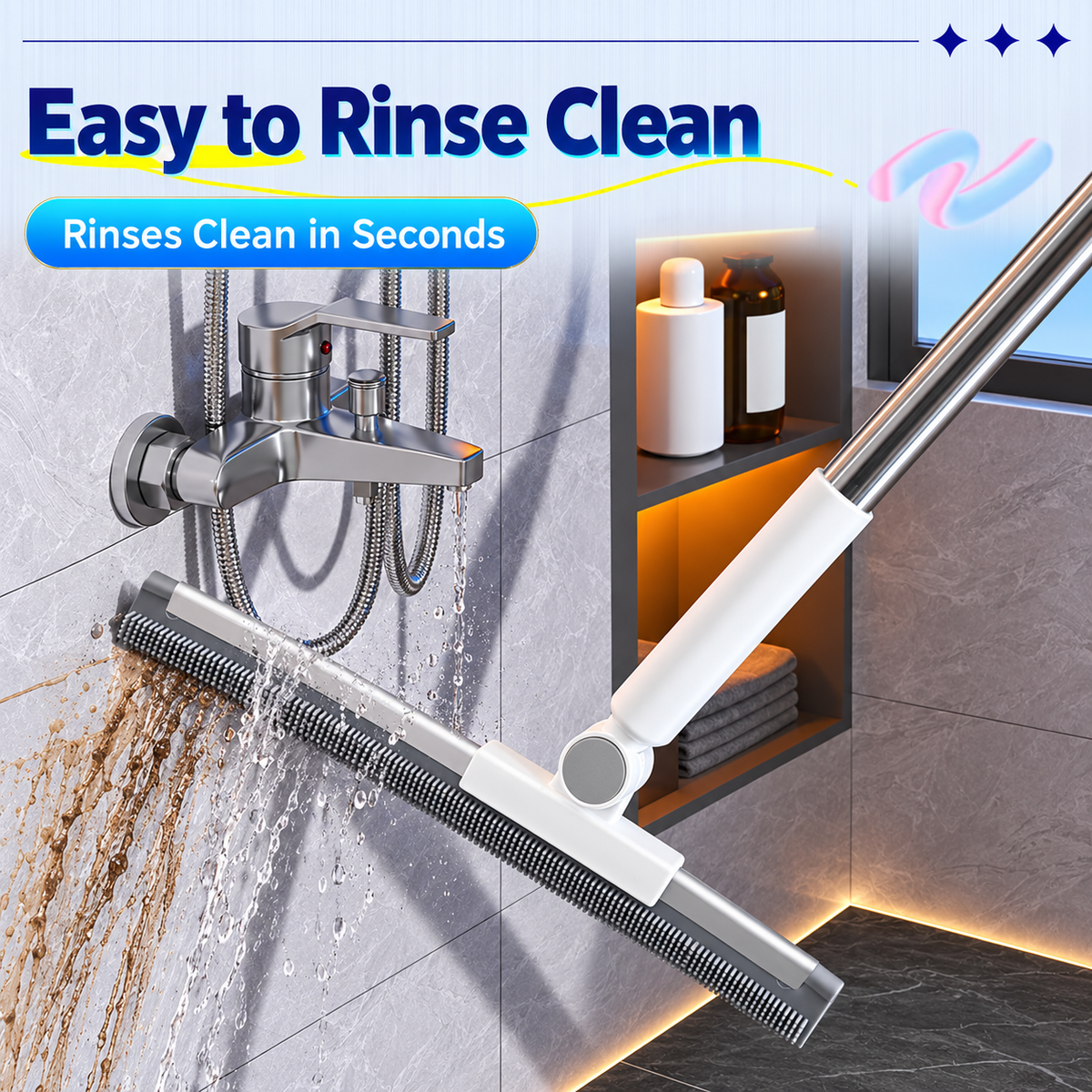 3-in-1 Magic Broom & Floor Squeegee