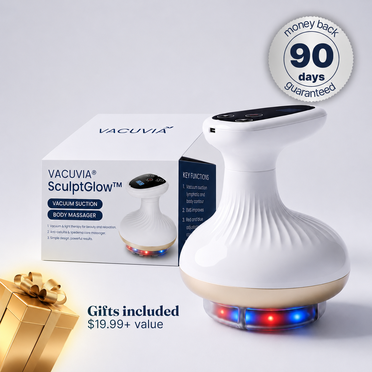 Body Massager with Suction, Heat & Red Light