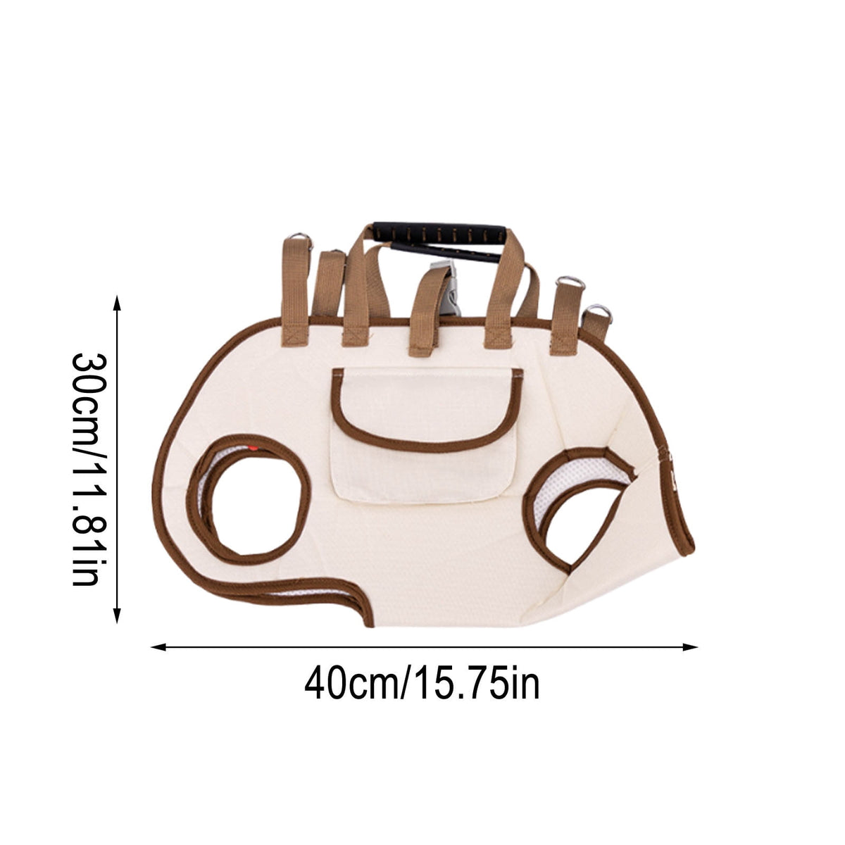 Front Dog Carrier Sling size diagram