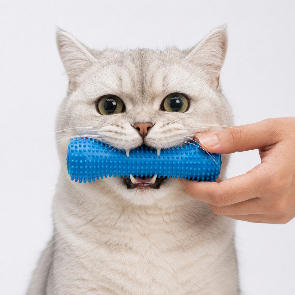 Dog Teeth Cleaning Chew Bone with Toothbrush