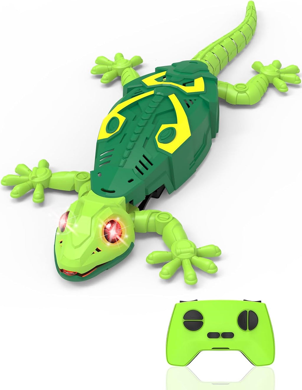 Wall-Climbing Gecko Toy for Cats – green RC gecko with remote
