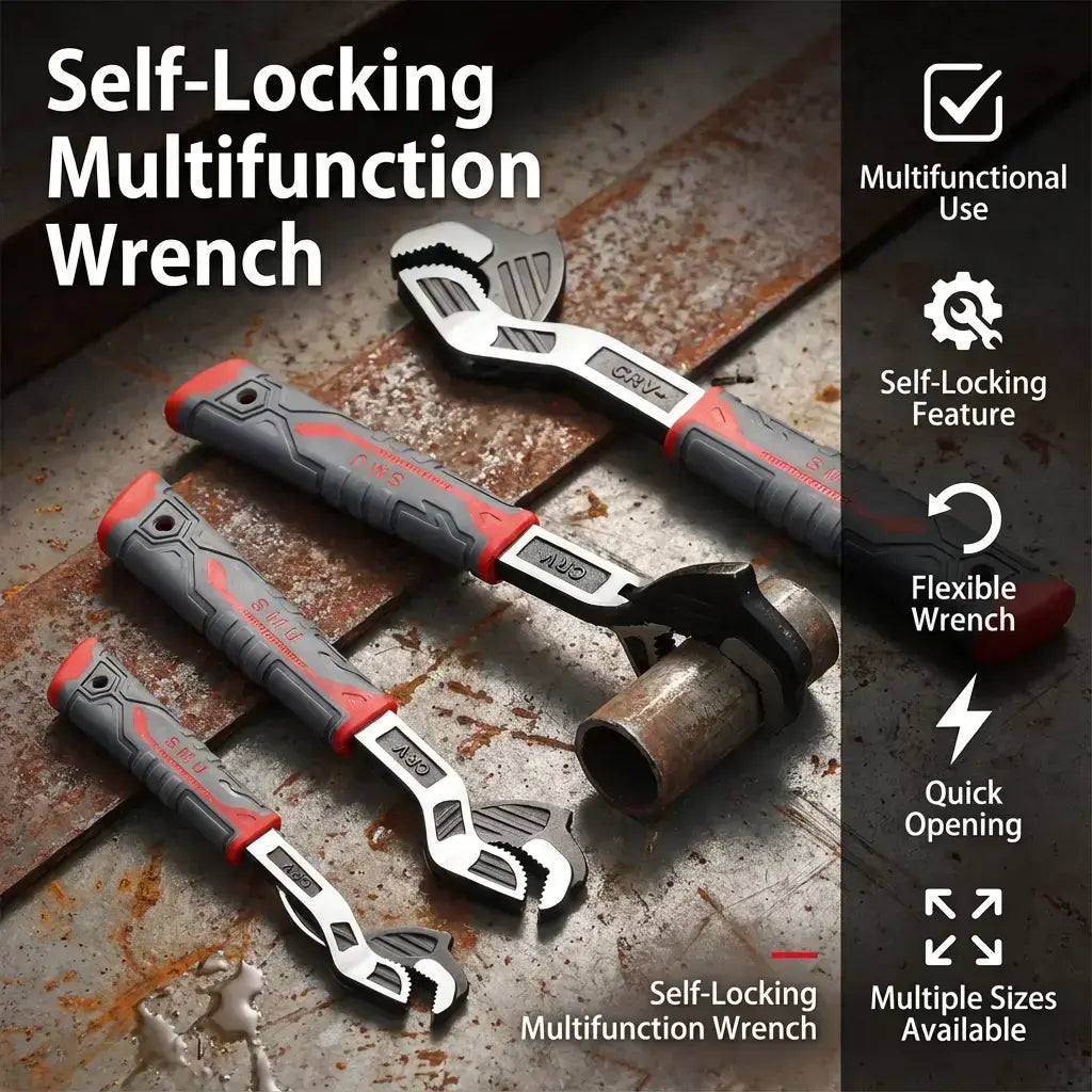 Self-Locking Multi-Function Pipe Wrench