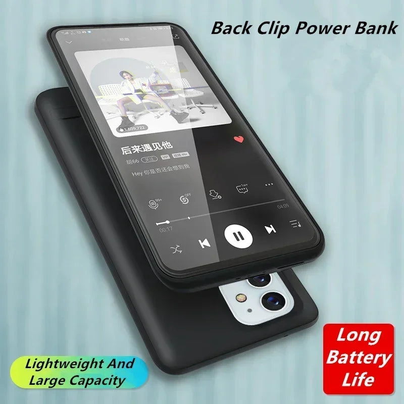10000 mAh Battery Charging Case for iPhone 12–16