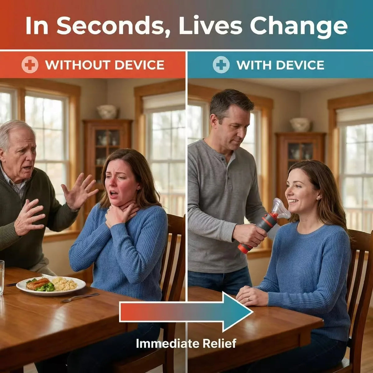 Portable Anti-Choking Device for First Aid