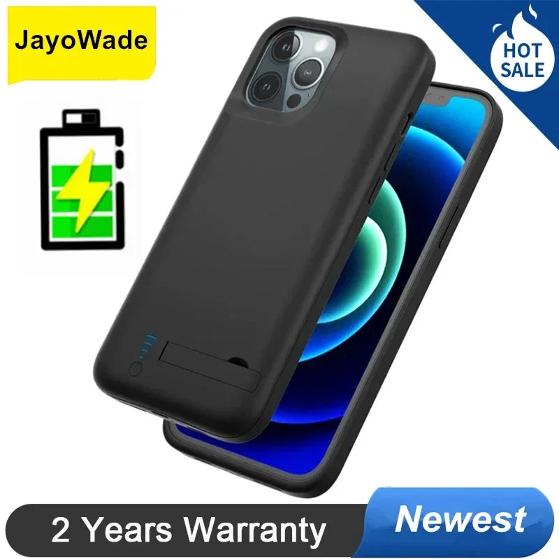 10000 mAh Battery Charging Case for iPhone 12–16