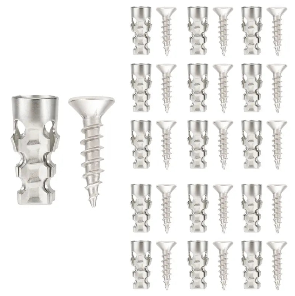 Hinge Repair Screws & Expansion Anchors (30 or 60 Pieces)