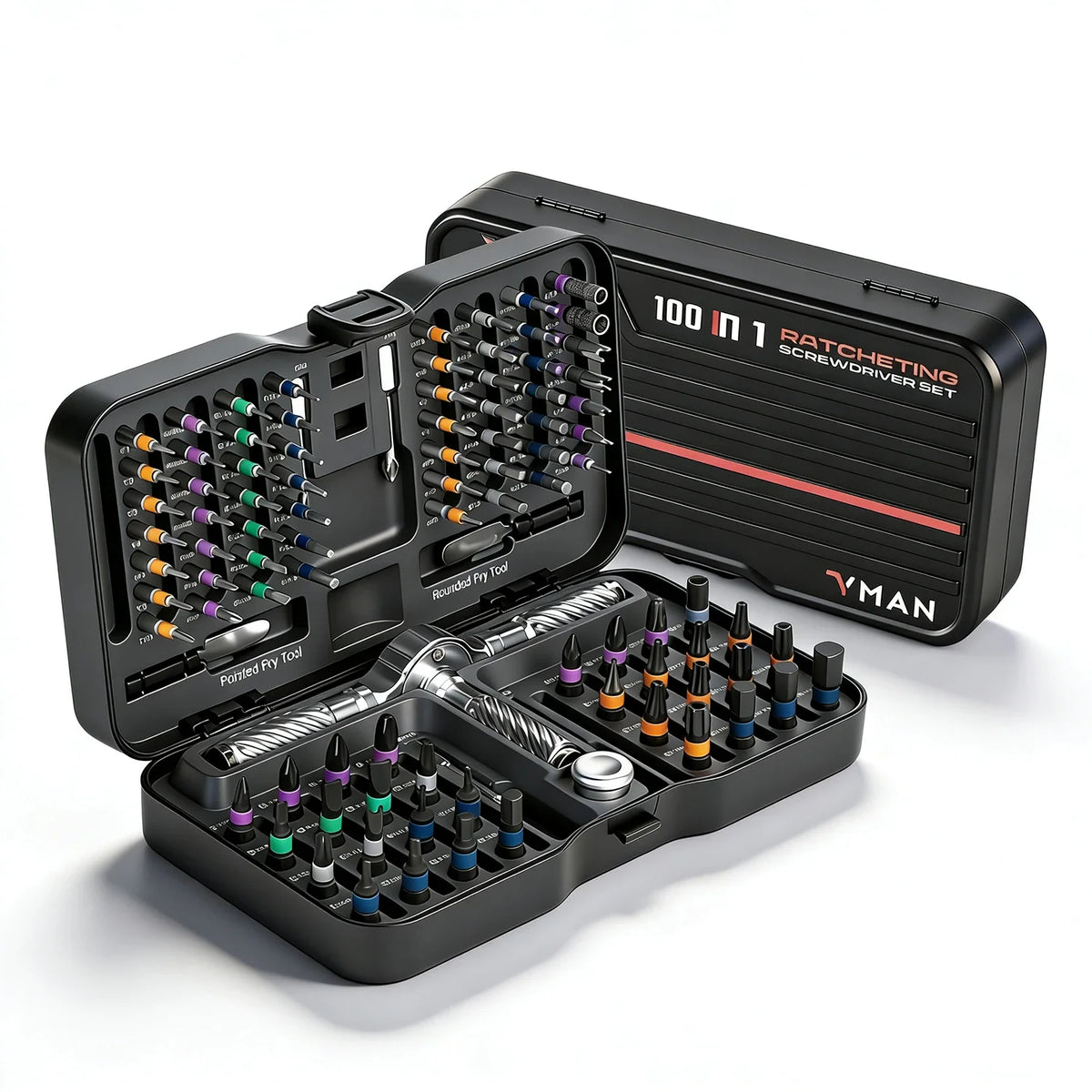 100-in-1 Precision Magnetic Ratchet Screwdriver Set