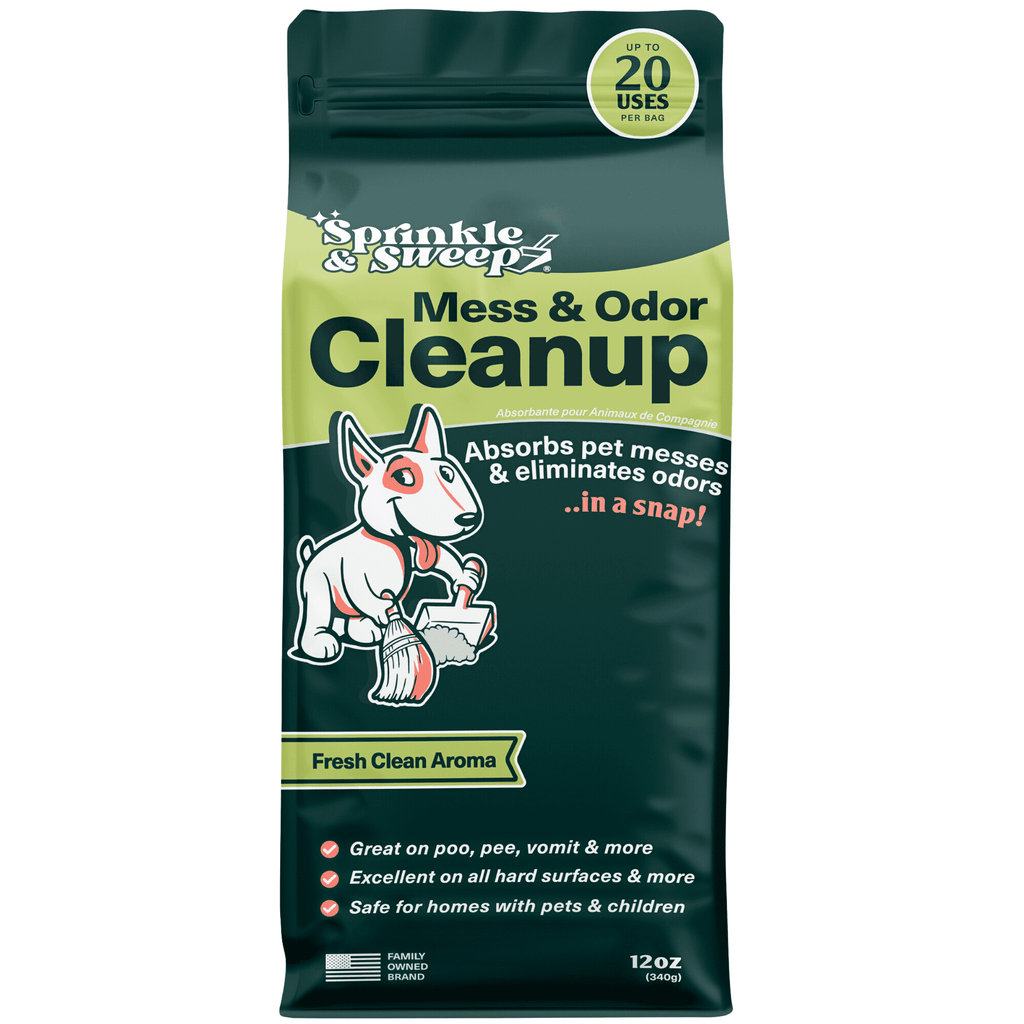 Pet Mess & Odor Cleanup Powder – Sprinkle, Clump & Sweep