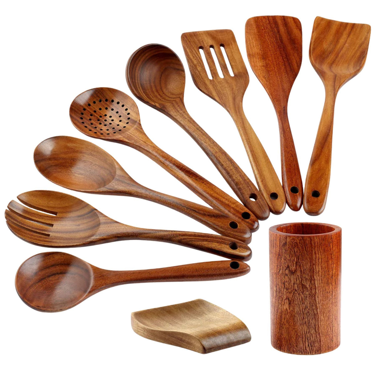 Teak Wood Cooking Utensil Set