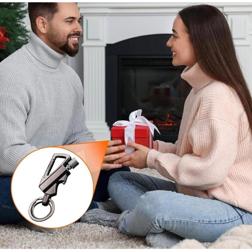 3-in-1 Permanent Match Keychain with Bottle Opener