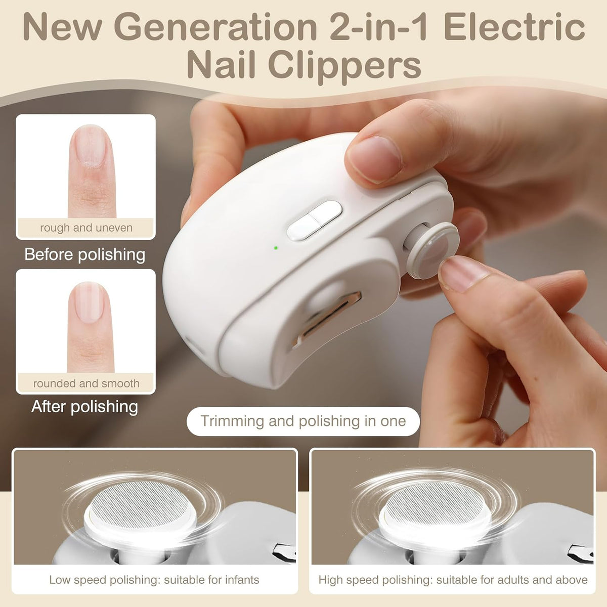 Automatic Electric Nail Clipper & Polisher