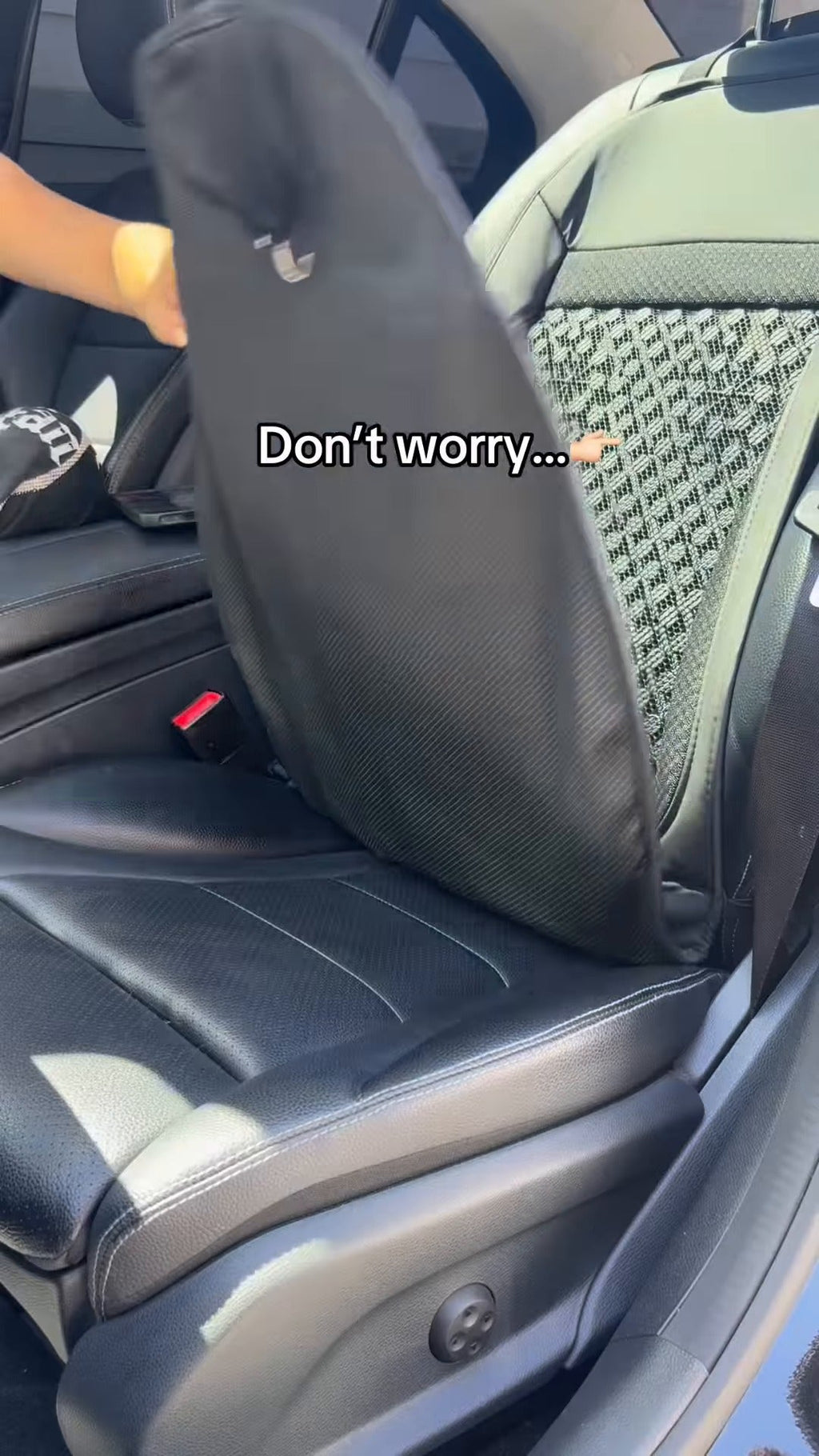 Cooling Car Seat Cushion with Built-in Fans – 12V