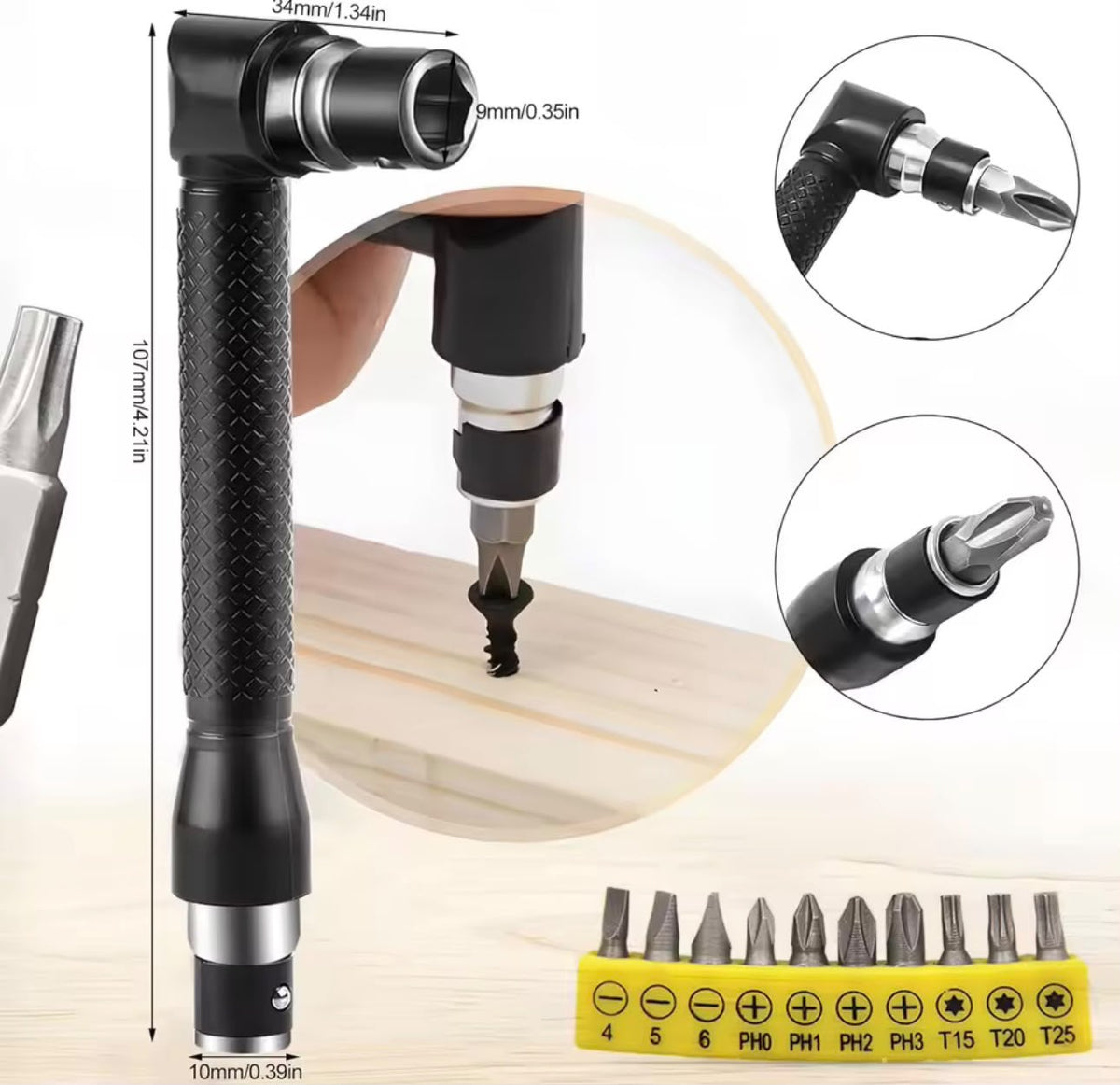 14-Piece Flexible Shaft & Right Angle Drill Adapter Set