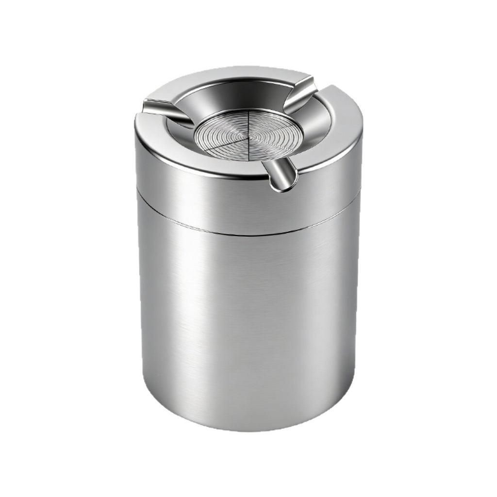 Stainless Steel Rotating Ashtray with Lid